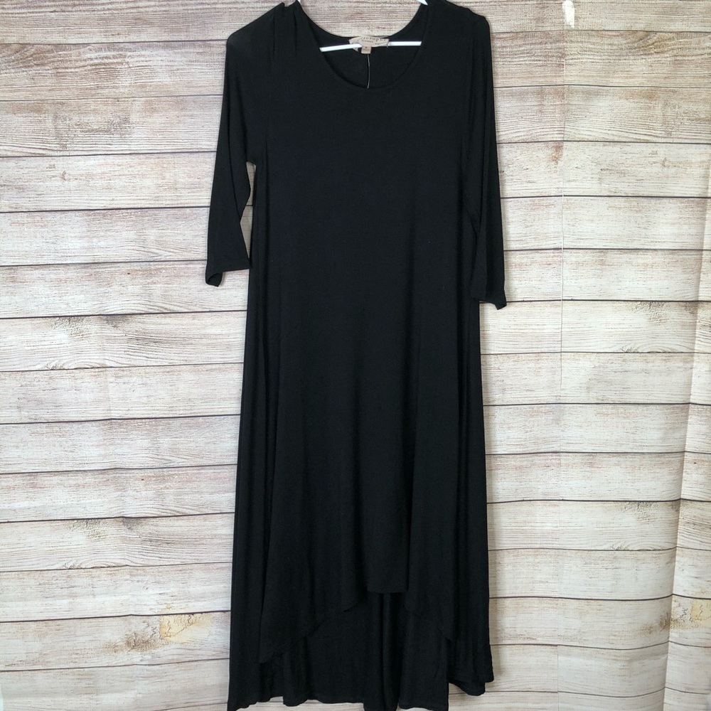 Philosophy Comfy Black High Low Maxi Dress SzM